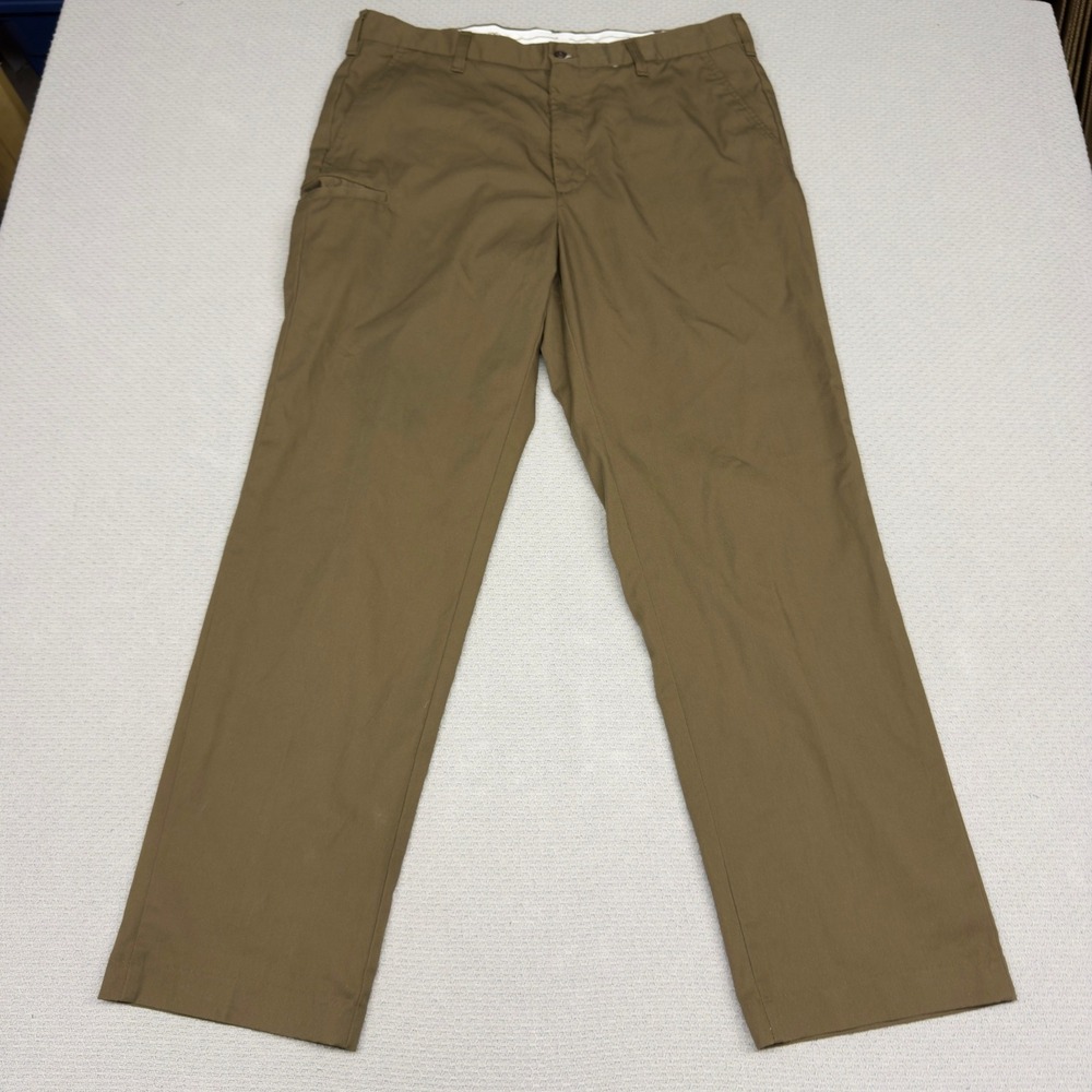 United Parcel Service Pants Mens 38x32 Brown Cotton WearGuard Workwear Twill